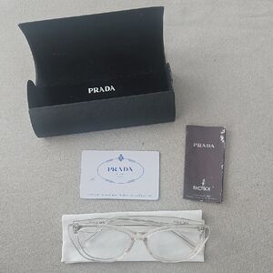 Prada Clear Eyeglasses with Black Case